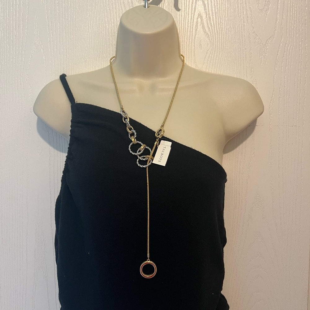 Talbots Gold and Silver Minimalist Necklace
